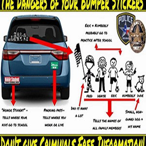 The Dangers Of Your Bumper Stickers